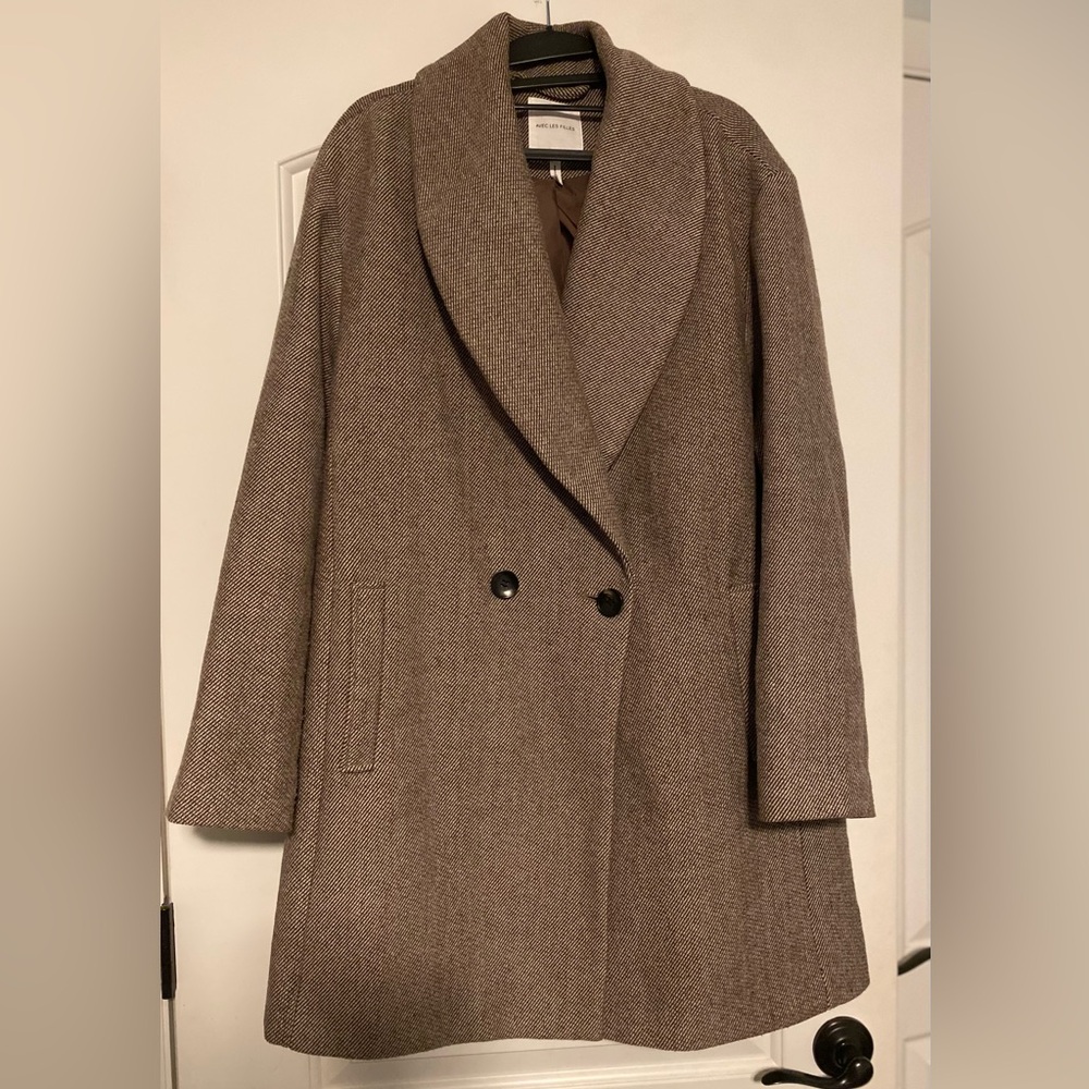 Avec Les Filles shawl collar coat
